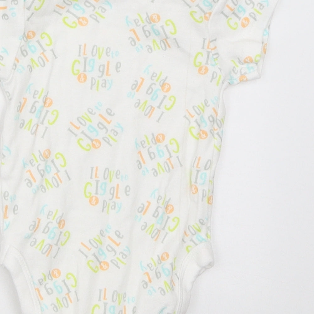 B&M Baby White   Babygrow One-Piece Size 3-6 Months