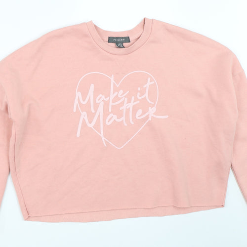 Primark Womens Pink   Pullover Sweatshirt Size 2XS