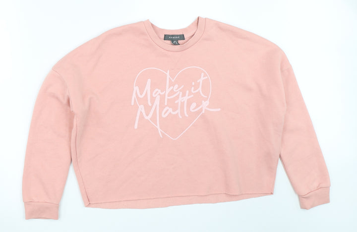 Primark Womens Pink   Pullover Sweatshirt Size 2XS