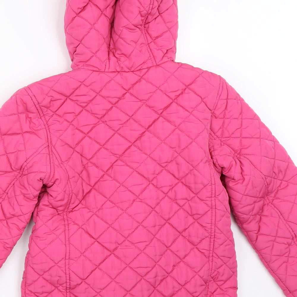 Joules Girls Pink   Quilted Coat Size 7 Years