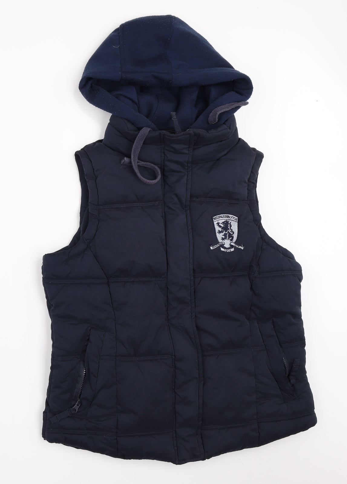 Preworn Womens Blue   Gilet Coat Size 12  - Middlesbrough Football Club