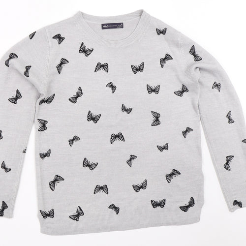 Marks and Spencer Womens Grey   Pullover Jumper Size 10