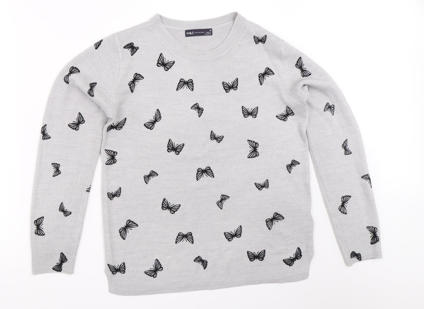 Marks and Spencer Womens Grey   Pullover Jumper Size 10