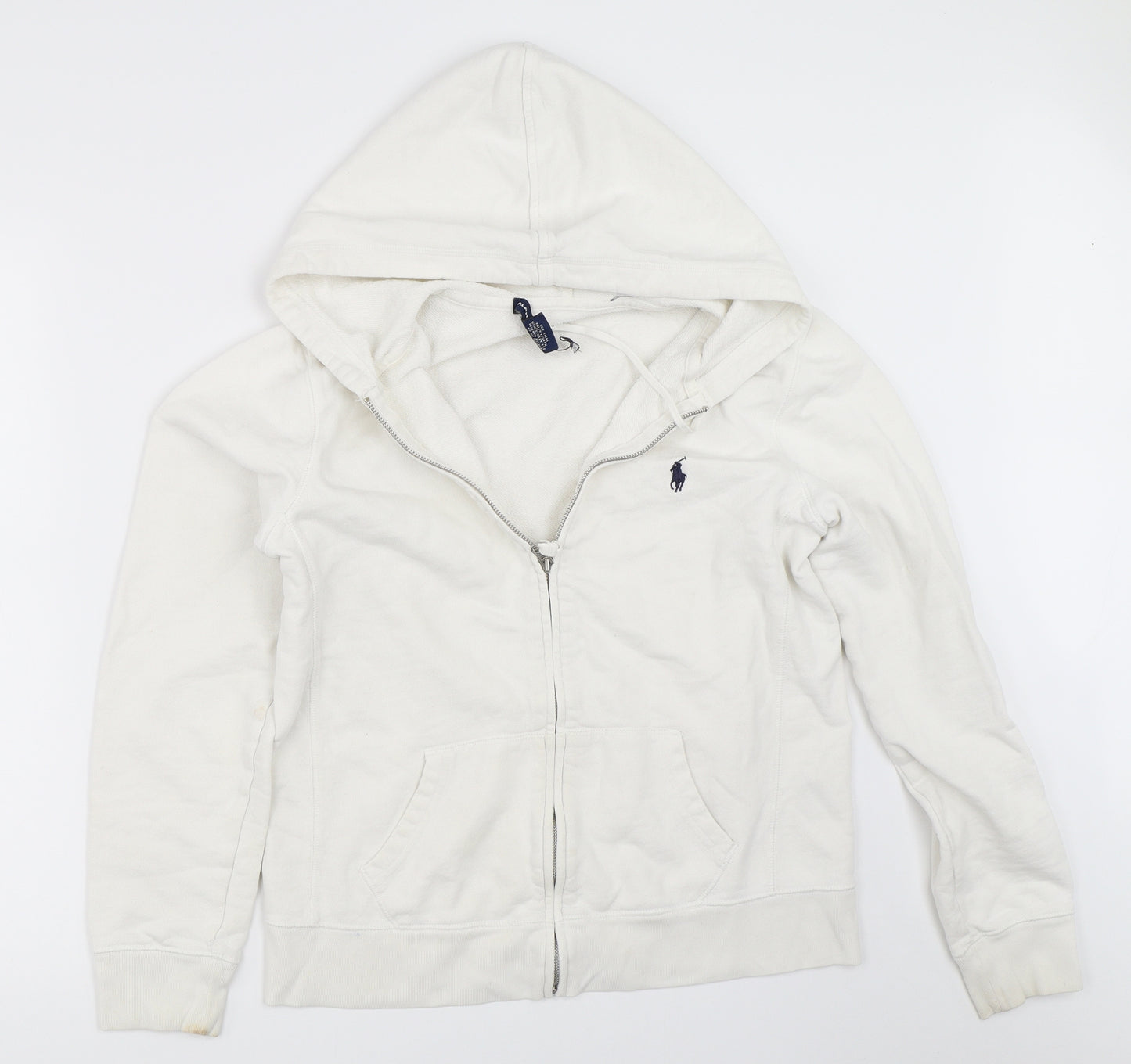 Ralph Lauren Womens White   Full Zip Hoodie Size L