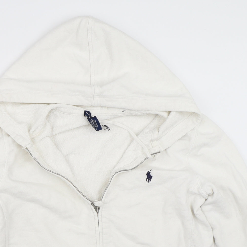 Ralph Lauren Womens White   Full Zip Hoodie Size L