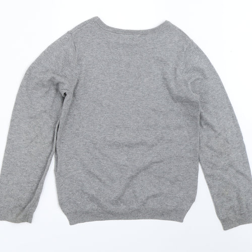 H&M Girls Grey   Pullover Jumper Size 6-7 Years