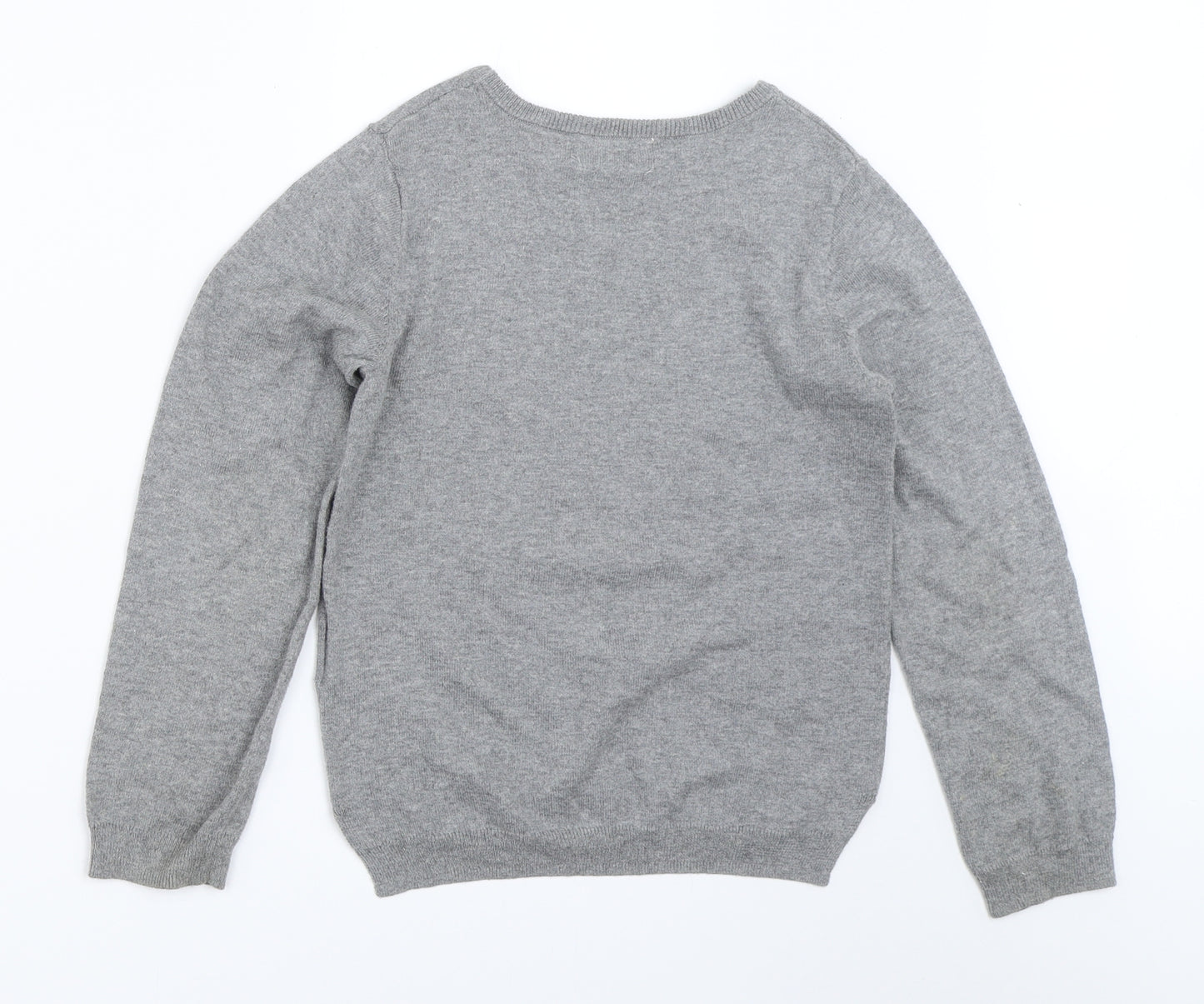 H&M Girls Grey   Pullover Jumper Size 6-7 Years
