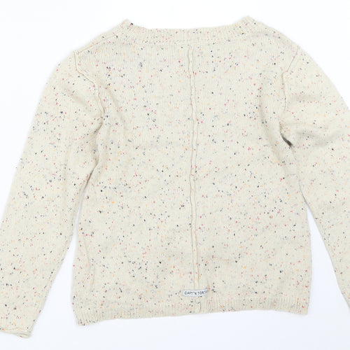 Captn Tortue Girls Beige   Pullover Jumper Size 8 Years