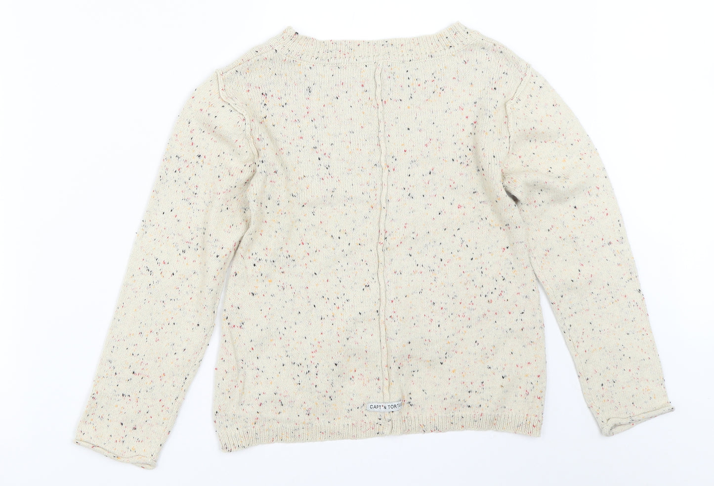 Captn Tortue Girls Beige   Pullover Jumper Size 8 Years