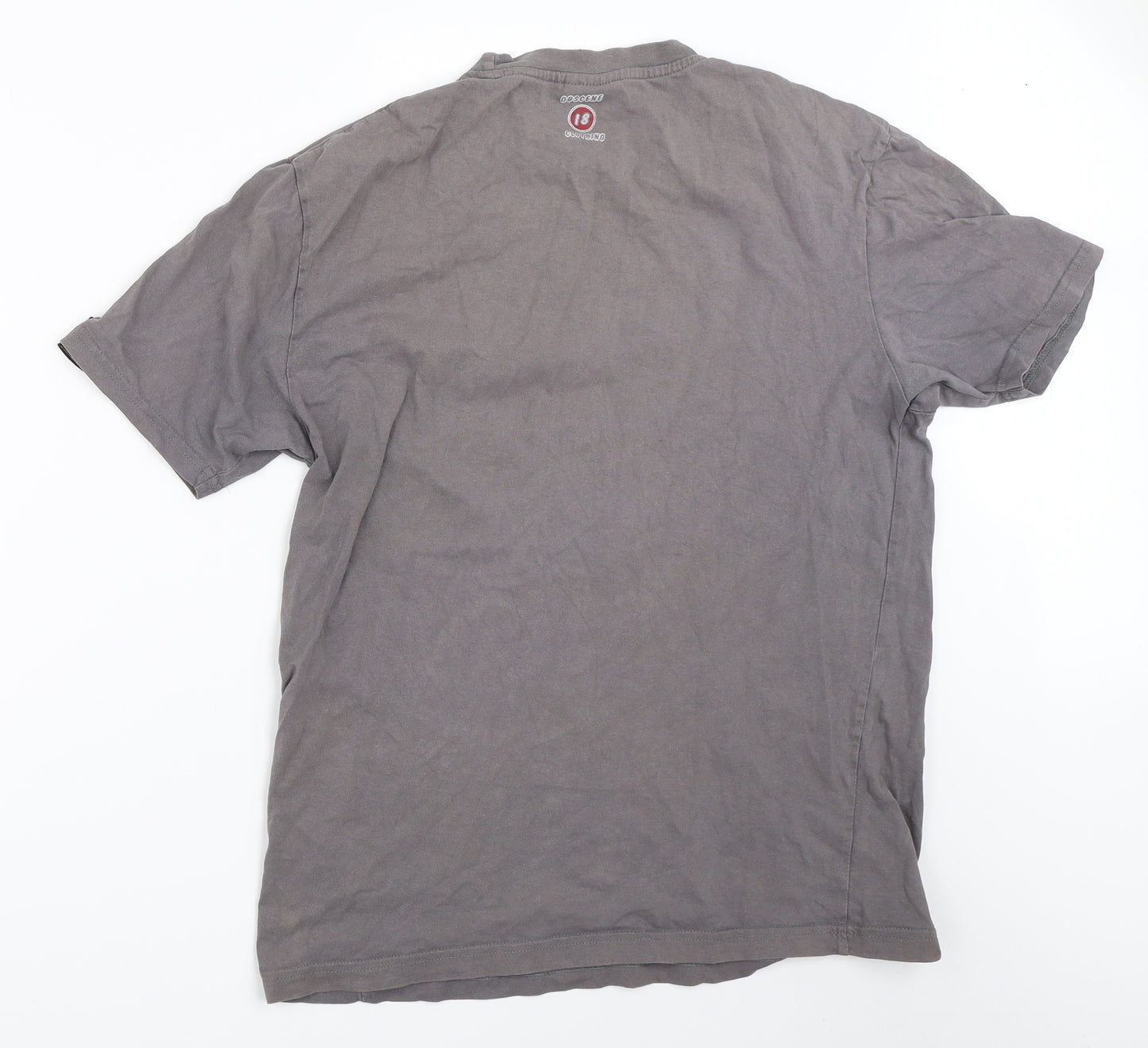Obscene Clothing Mens Grey    T-Shirt Size M