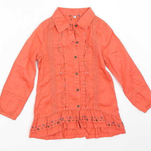Captn Tortue Girls Pink   Basic Button-Up Size 6 Years