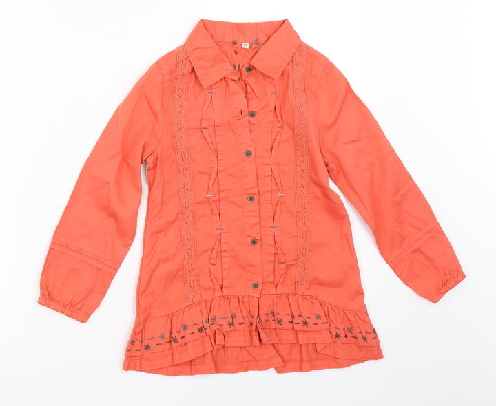 Captn Tortue Girls Pink   Basic Button-Up Size 6 Years