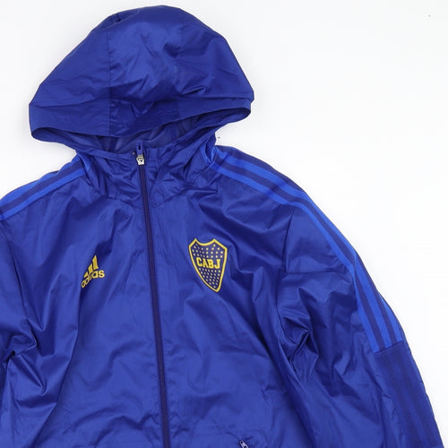 adidas Mens Blue   Windbreaker Coat Size S
