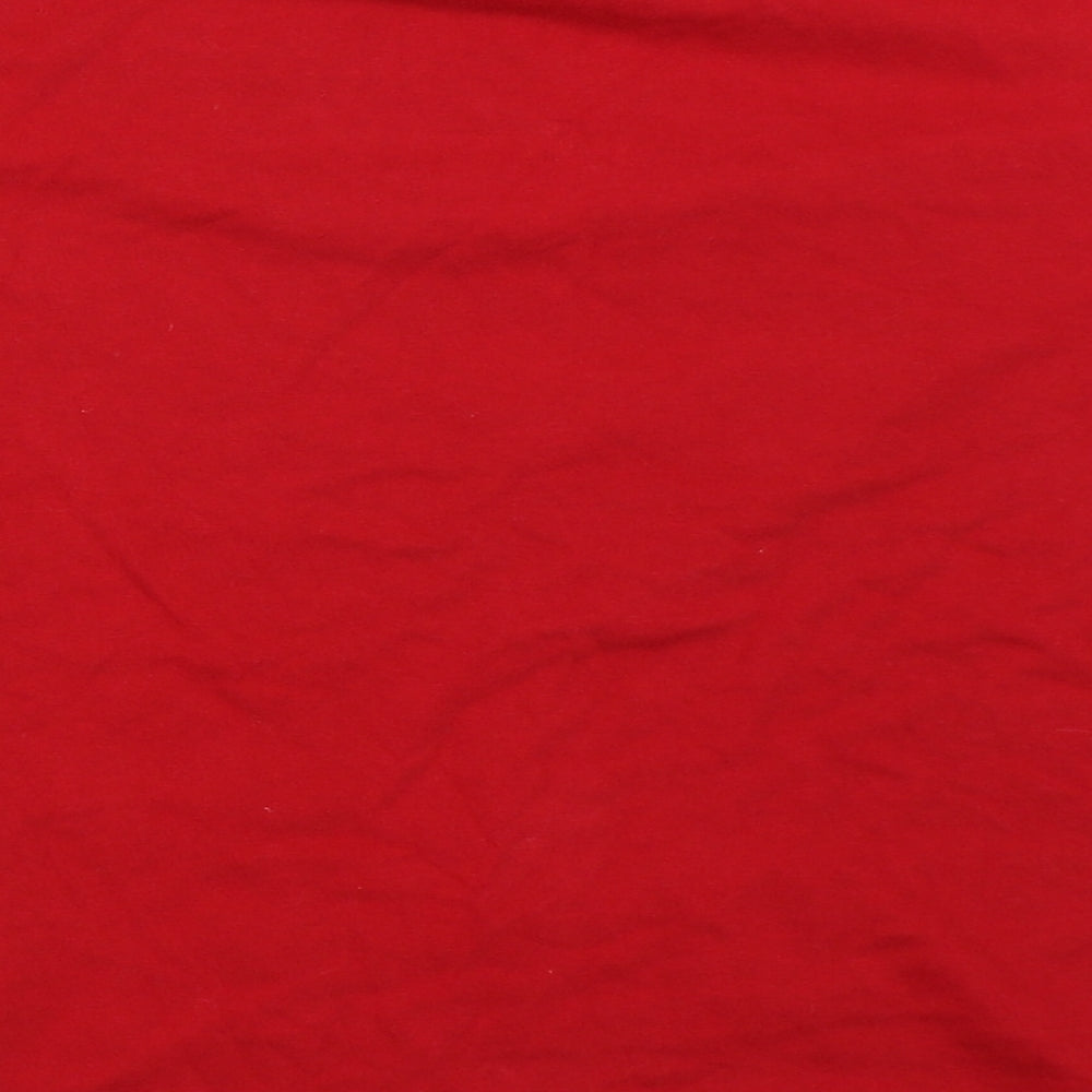 Preworn Boys Red   Basic T-Shirt Size 7-8 Years