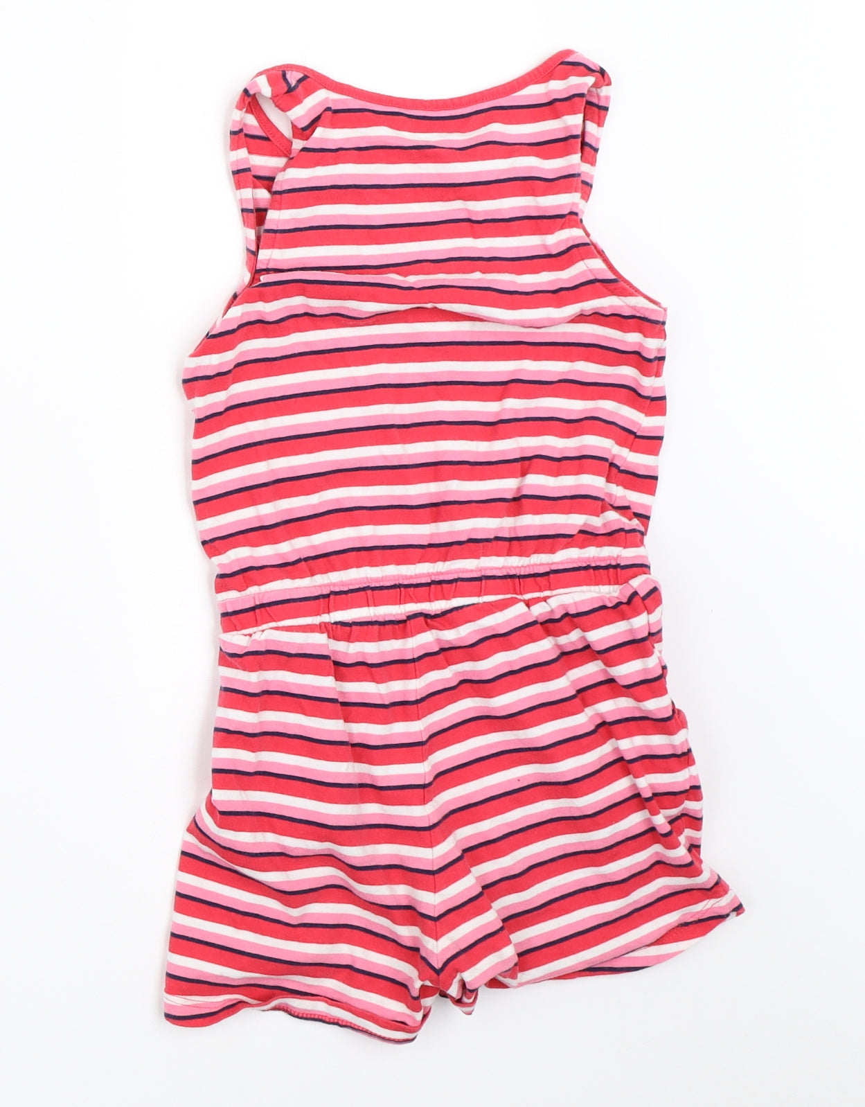 George Girls Pink Striped  Playsuit One-Piece Size 6-7 Years