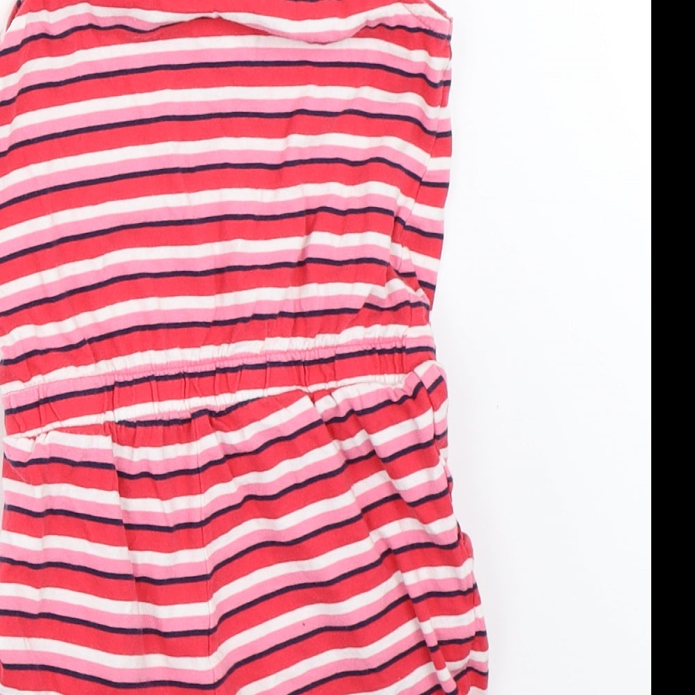 George Girls Pink Striped  Playsuit One-Piece Size 6-7 Years