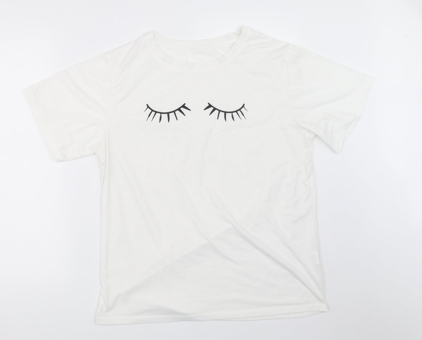 Preworn Womens White   Basic T-Shirt Size XL