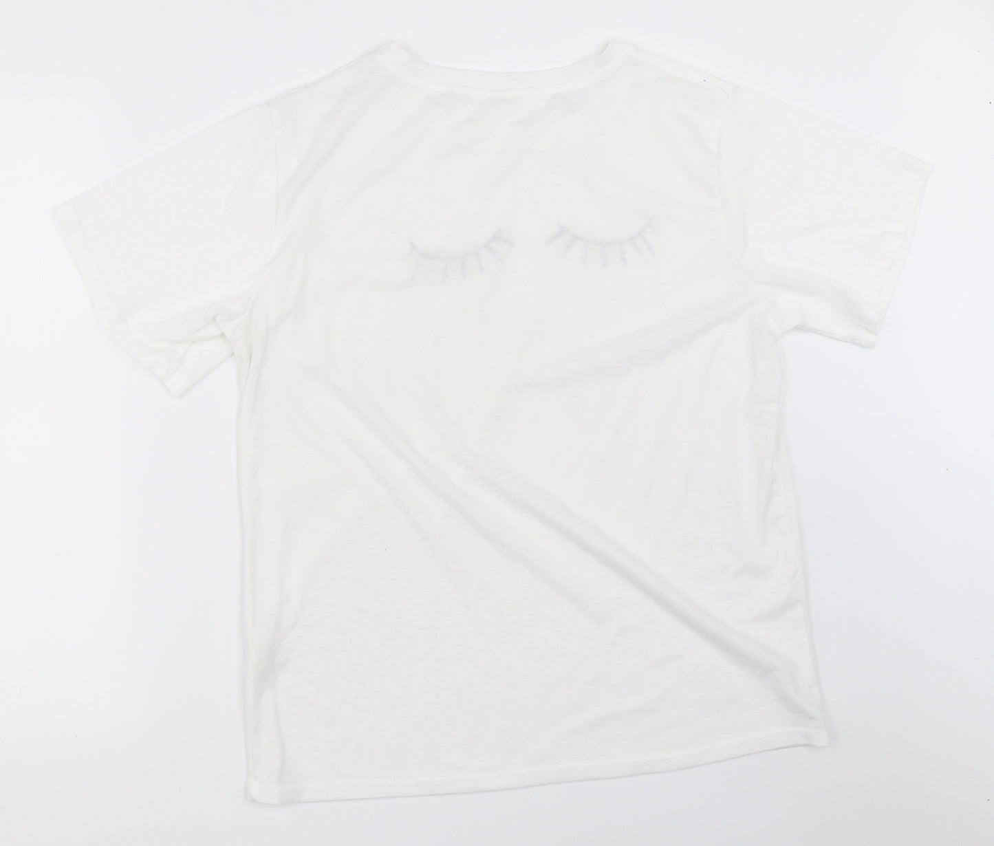 Preworn Womens White   Basic T-Shirt Size XL