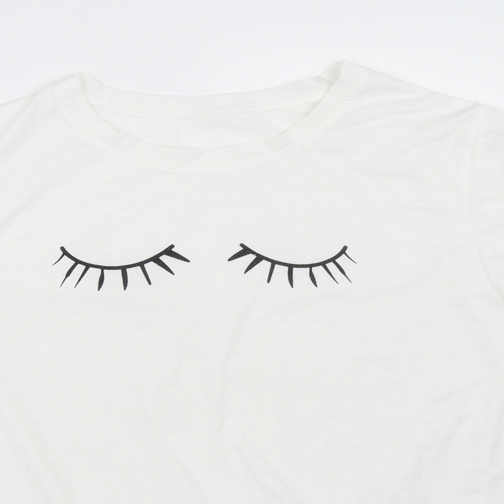 Preworn Womens White   Basic T-Shirt Size XL