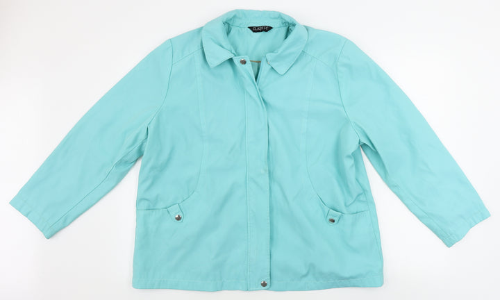 Classic Womens Blue Jacket Coat Size L