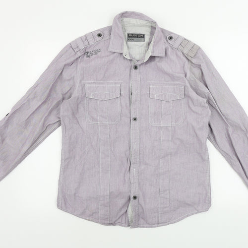 Burton Mens Purple    Button-Up Size S
