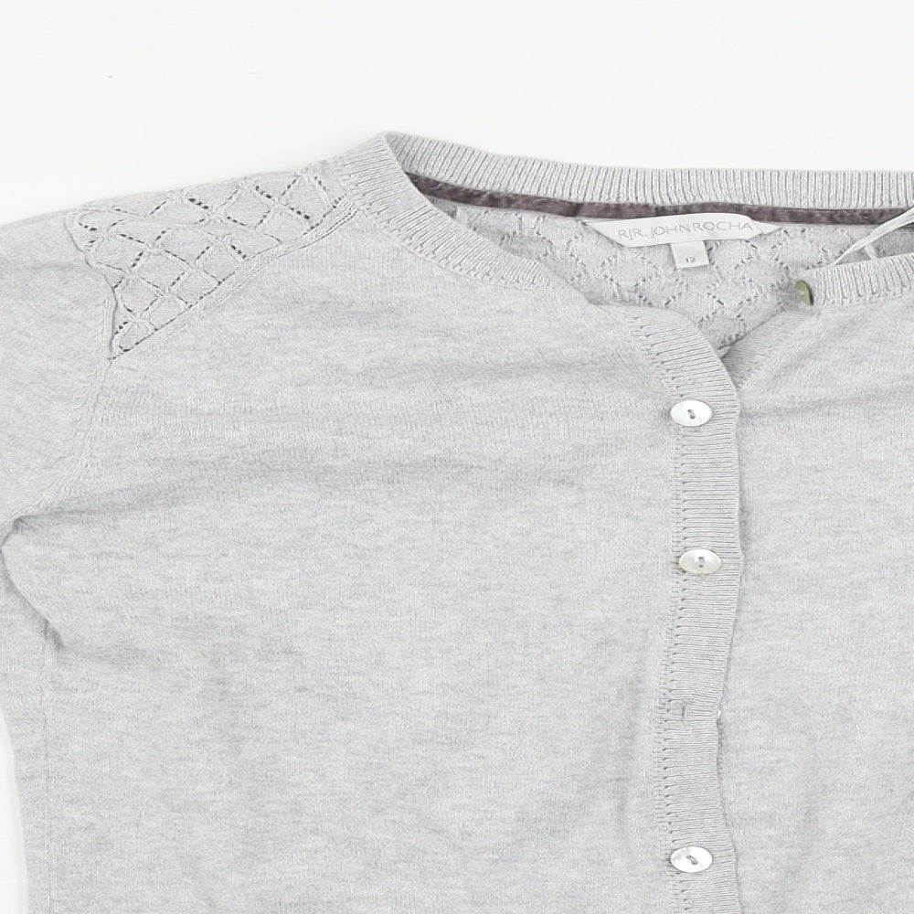 RJR.John Rocha  Womens Grey   Cardigan Jumper Size 12
