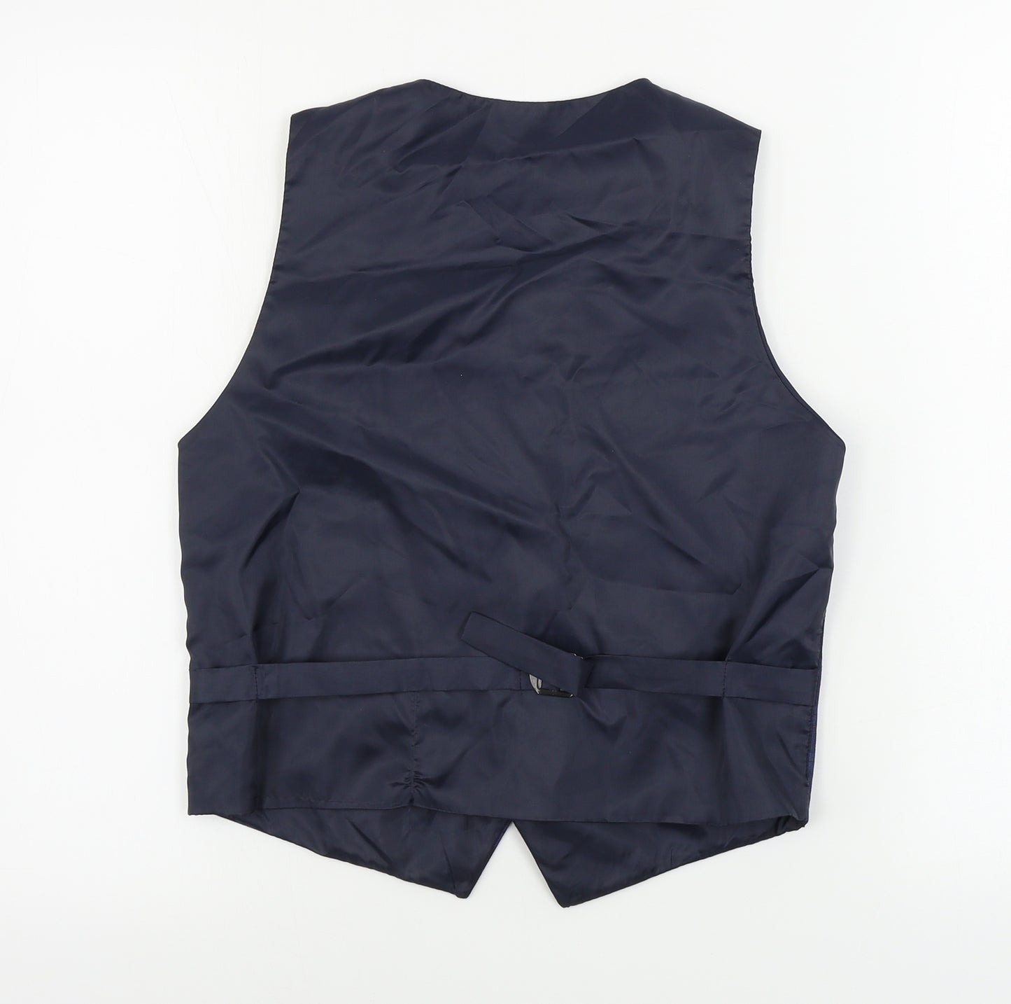 Preworn  Boys Blue Check  Jacket Waistcoat Size 12 Years