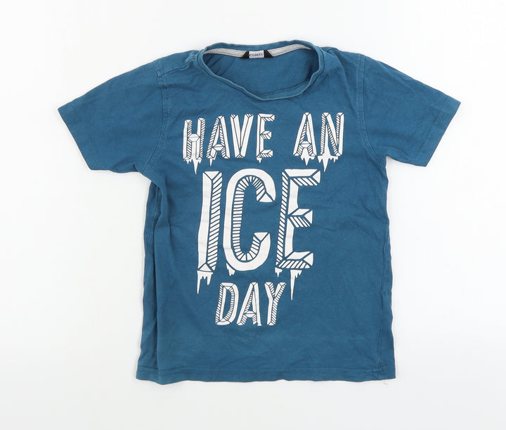 George Boys Green Basic T-Shirt Size 7-8 Years