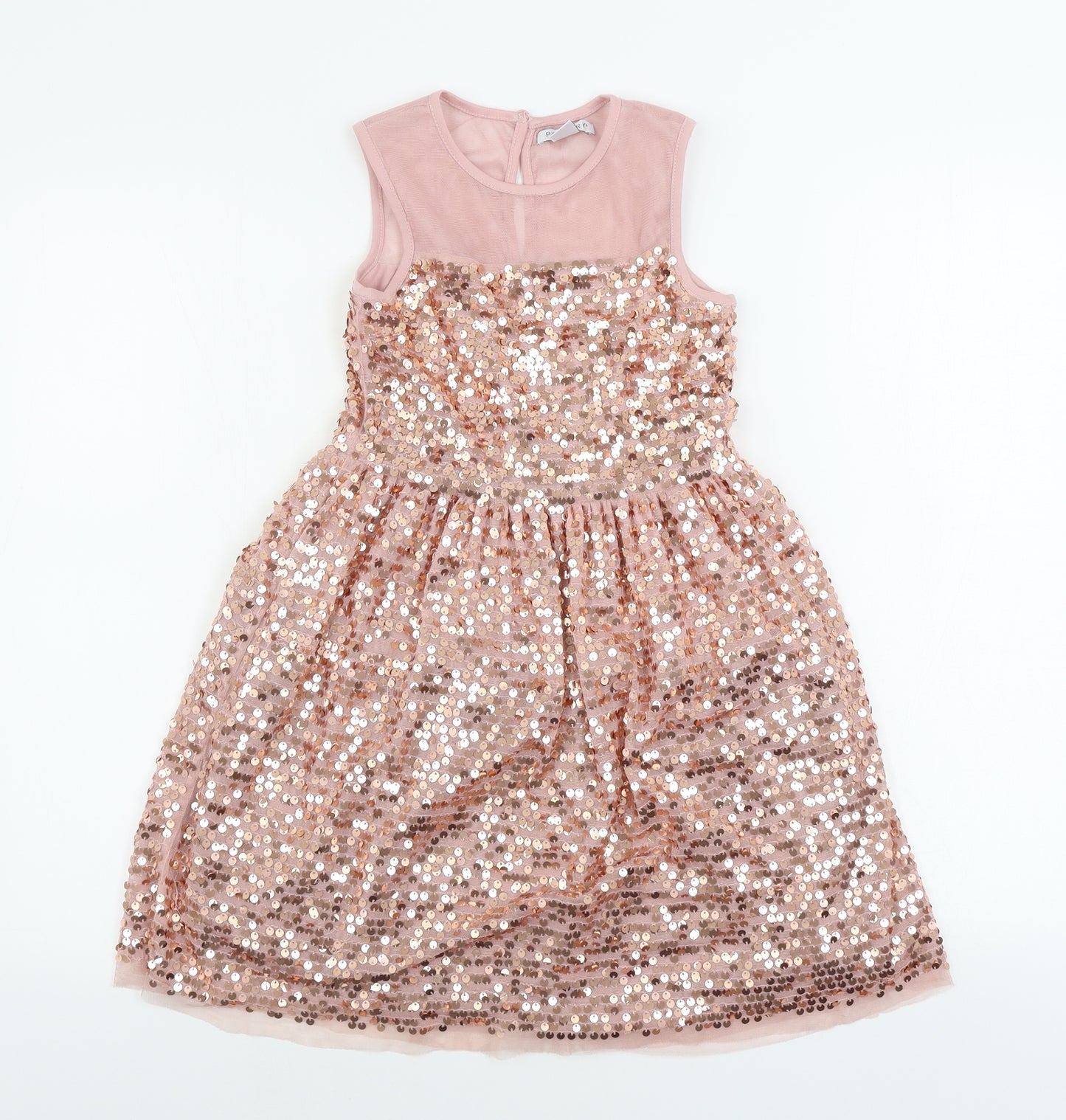 Primark  Girls Pink   A-Line  Size 6-7 Years  - Sequin detail