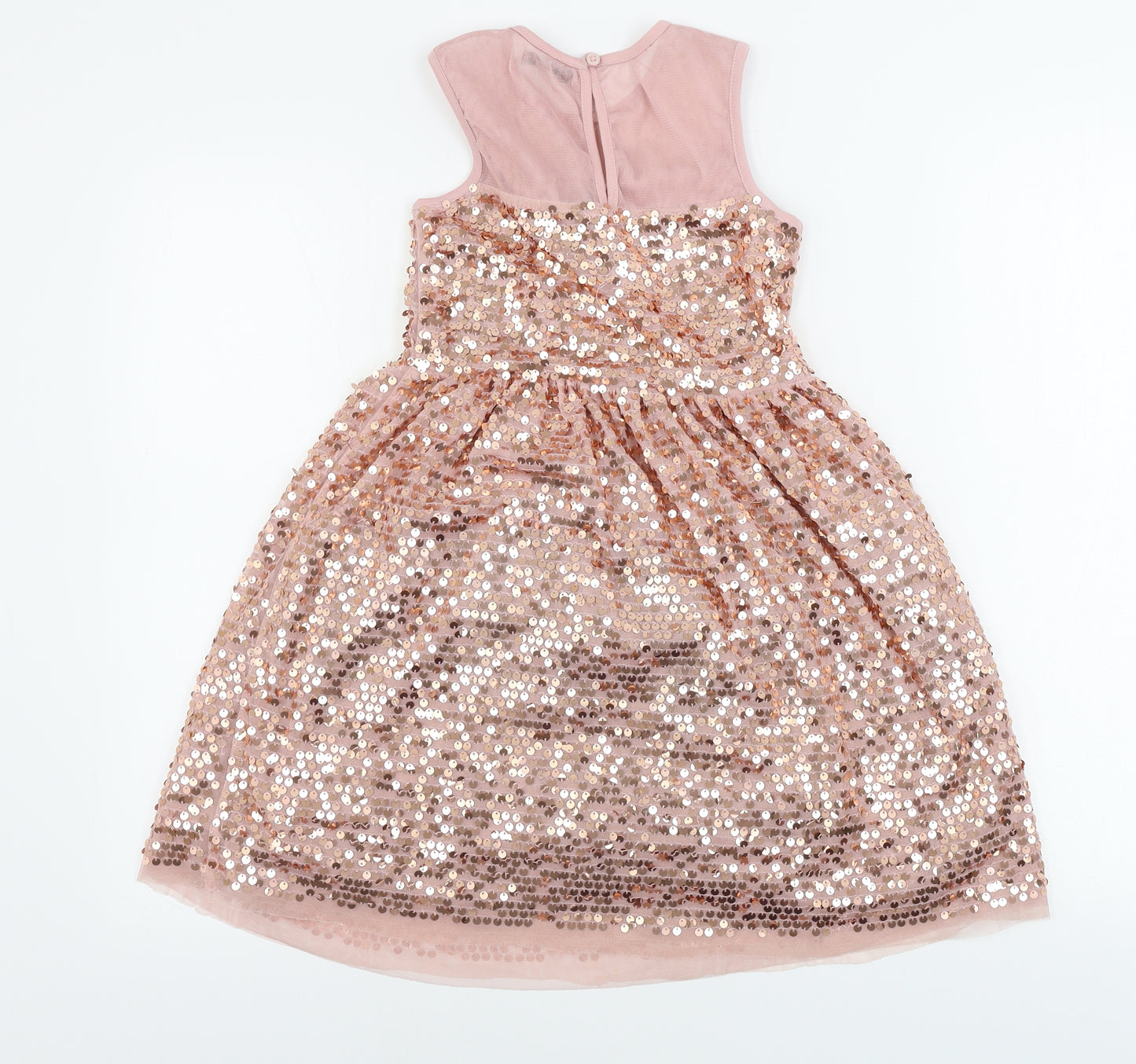Primark  Girls Pink   A-Line  Size 6-7 Years  - Sequin detail
