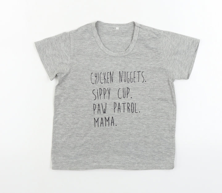 Preworn Boys Grey Basic T-Shirt Size M