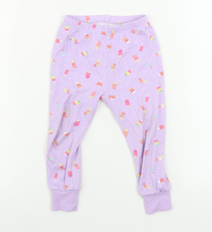 George Girls Purple Sweatpants Trousers Size 2-3 Years