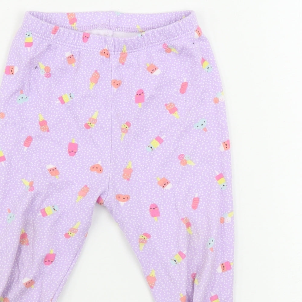 George  Girls Purple   Sweatpants Trousers Size 2-3 Years