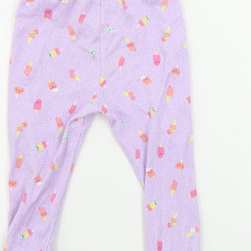 George  Girls Purple   Sweatpants Trousers Size 2-3 Years