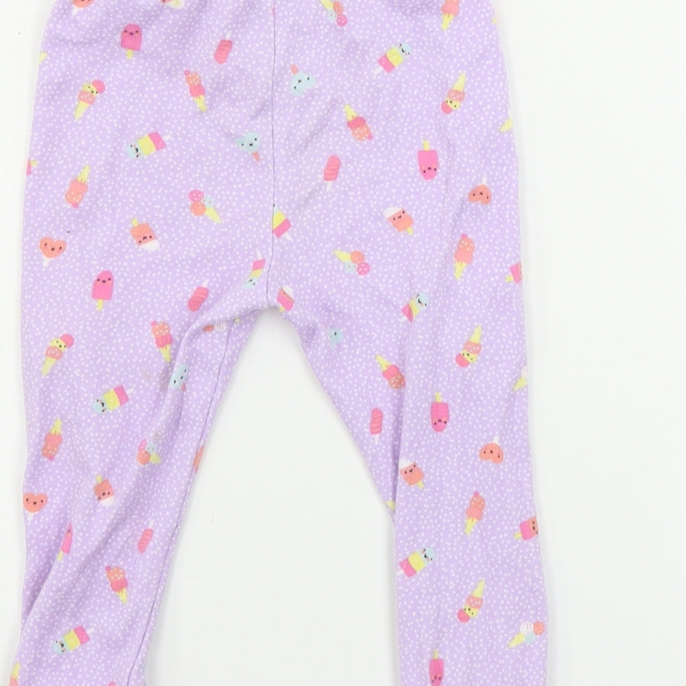 George  Girls Purple   Sweatpants Trousers Size 2-3 Years