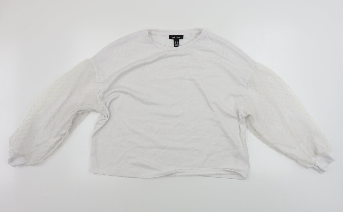 New Look  Womens White Polka Dot  Pullover Jumper Size L
