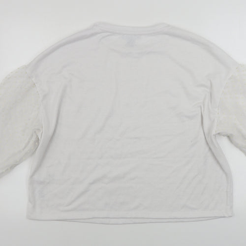 New Look  Womens White Polka Dot  Pullover Jumper Size L