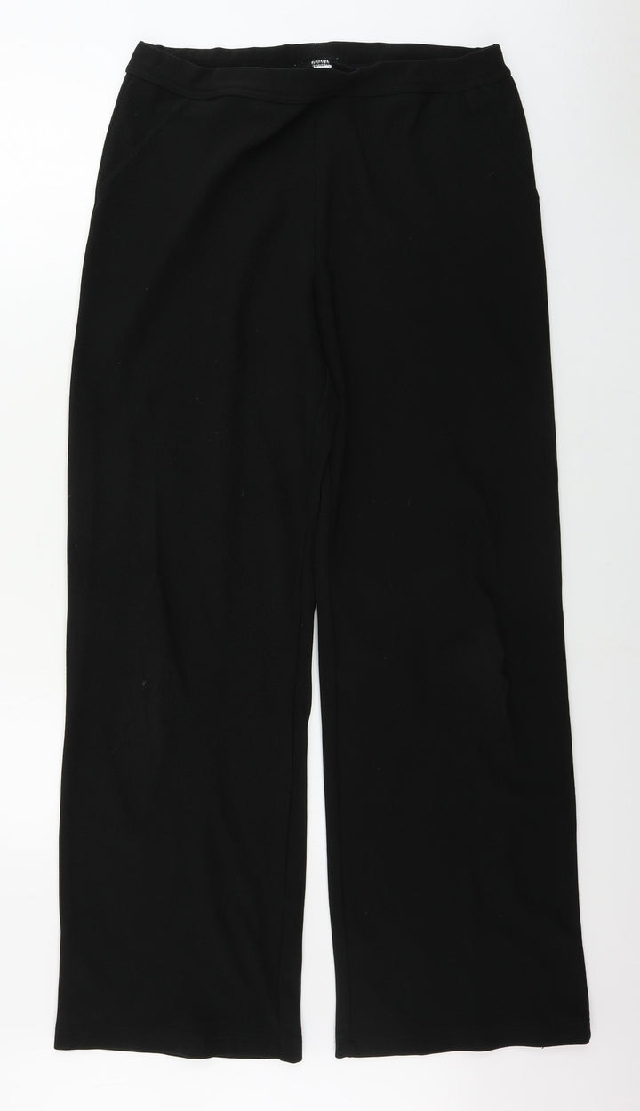 St michael        Womens Black Paisley  Trousers  Size 14 L30 in