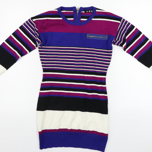 GDG  Womens Blue Striped  Bodycon  Size L