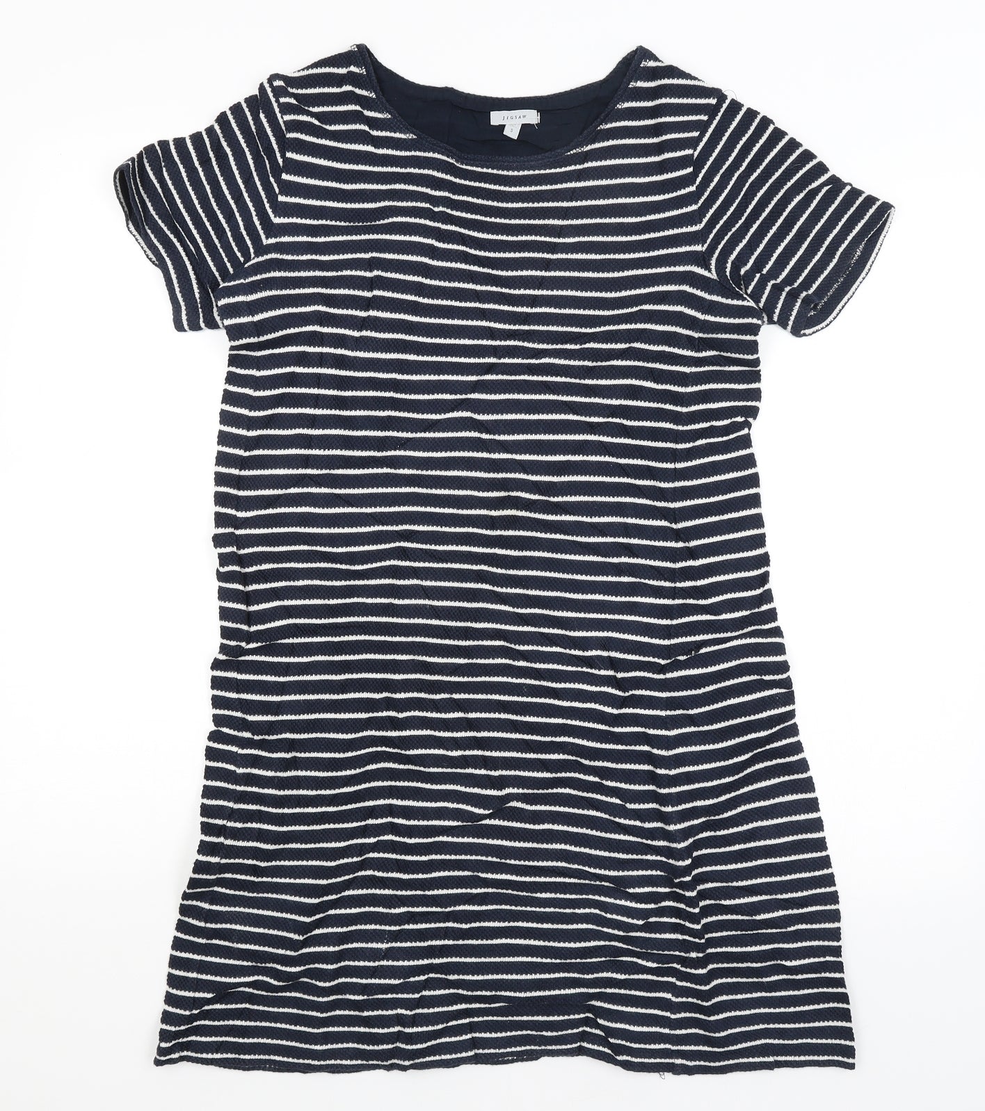 Jigsaw Womens Blue Striped  T-Shirt Dress  Size S