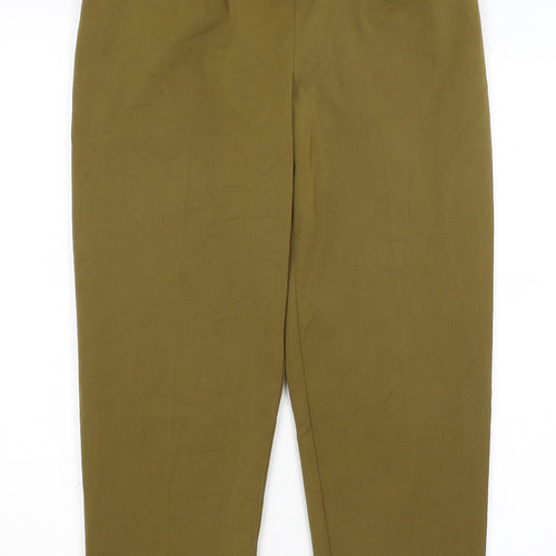 Topshpo Womens Green   Trousers  Size 6 L25 in