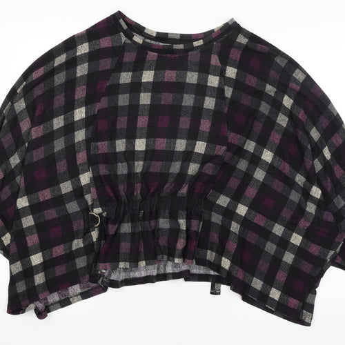 Zara Womens Black Check  Pullover Jumper Size M