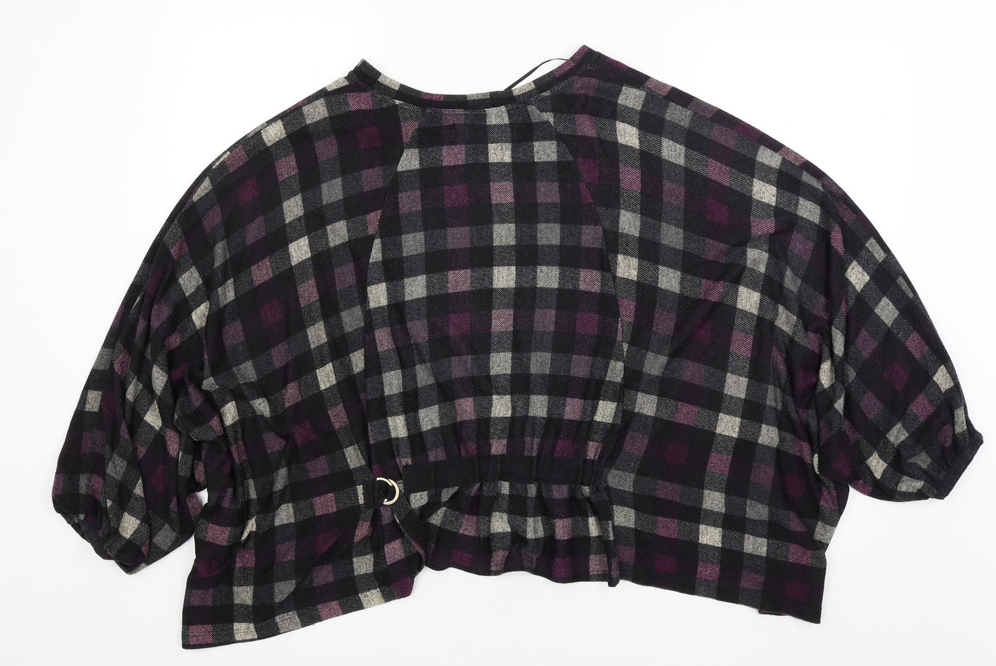 Zara Womens Black Check  Pullover Jumper Size M