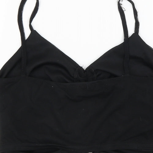 Nasty Gal Womens Black   Cropped Tank Size 8