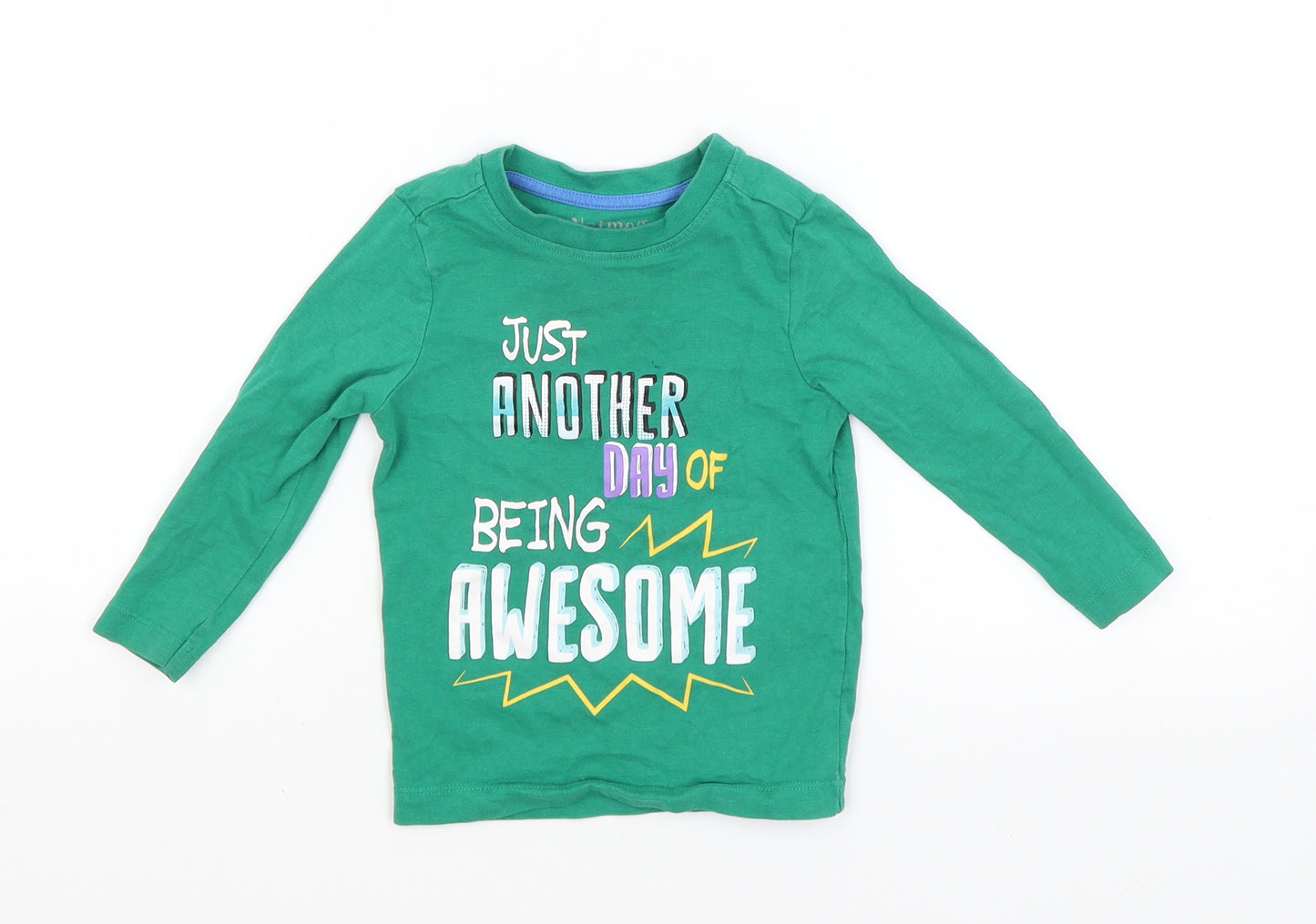 Nutmeg Baby Green   Basic T-Shirt Size 12-18 Months  - Another day being awesome