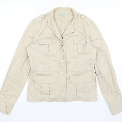 Todays Woman Womens Beige   Jacket  Size 14
