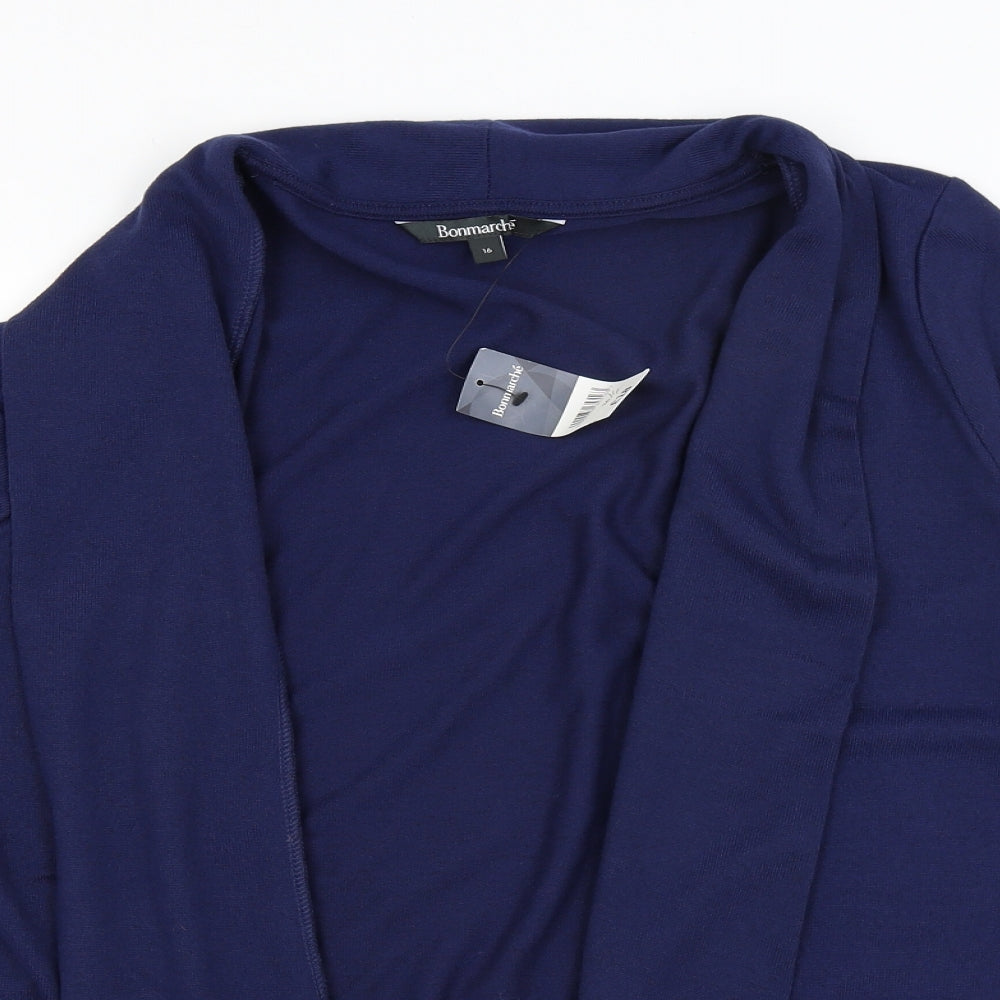 Bonmarche Womens Blue   Wrap Jumper Size 16