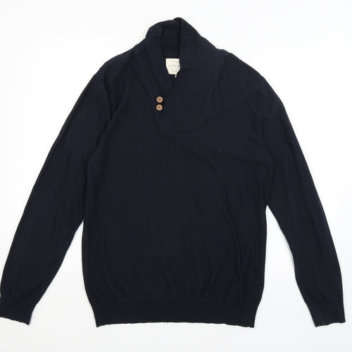 River Island Mens Blue   Pullover Jumper Size M