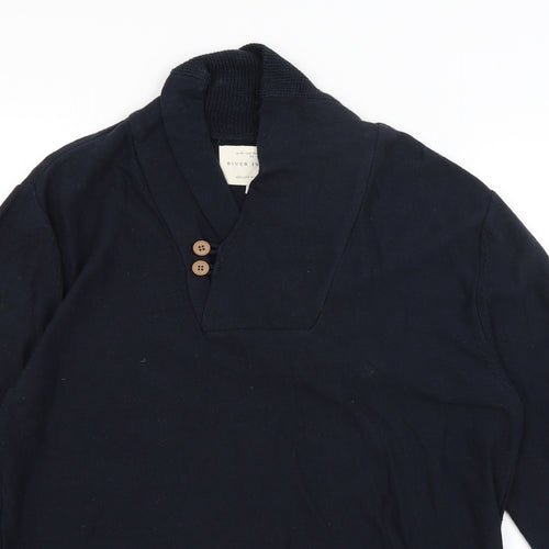 River Island Mens Blue   Pullover Jumper Size M