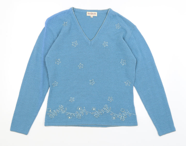 Bonmarche Womens Blue Pullover Jumper Size S